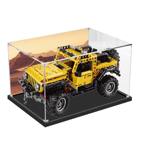 Acryl-Vitrine Box Kompatibel mit Lego 42122 Buggy Modell, Schutz, Staubdichte Vitrine Geschenkmodell, Transparent, Kompatibel mit Lego (nur Vitrine) von DANRUN