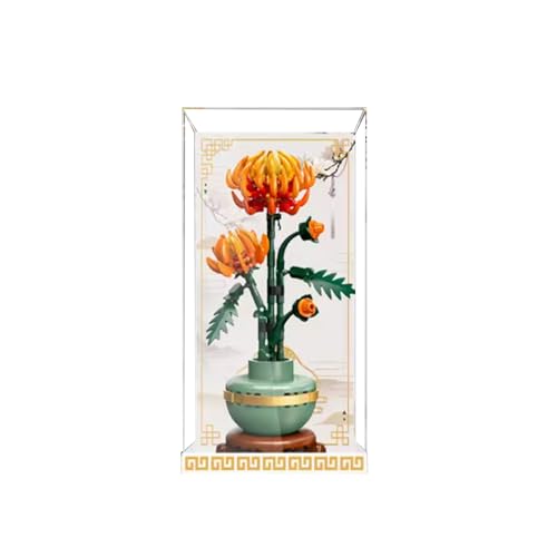 Acryl-Vitrine Box kompatibel mit Lego 10368 Golden Chrysantheme 10369 Proud Bone Plum Modell, Vitrine Geschenkmodell, transparent, kompatibel mit Lego (nur Vitrine) von DANRUN