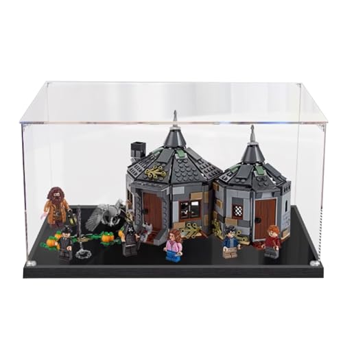 Acryl-Vitrine Box kompatibel mit Lego 75947 Hagrid's Hut Modell, Schutz, staubdichte Vitrine Geschenkmodell, transparent, kompatibel mit Lego (nur Vitrine) ((transparent) 2 mm von DANRUN