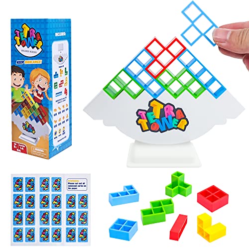 DAOUZL Stapelspiel, Balance Spielzeug Tower Game, Tetris Spiel, Kinder Stapelturm Holz, Kreative, Stapelblöcke Balancing Spiel Puzzlespiele-Geschenke für Jungen und Mädchen von DAOUZL