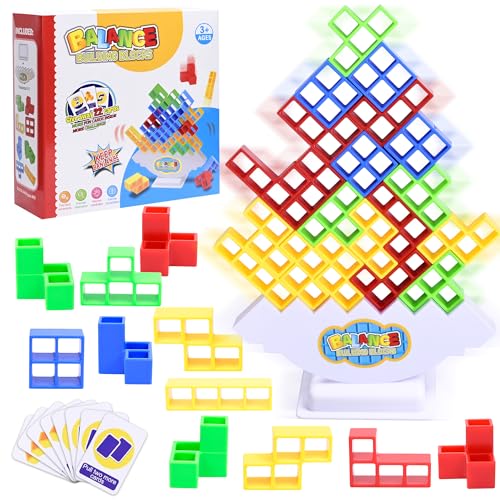 DAOUZL Trate Tower Spiel, Tetra Tower, Balance Tetris, Tetris Balance Spiel, Schaukelstapel Hoch Kinder-Balance-Spielzeug, Tetris Tower, Stapelturm Spielzeug Geschenke für Jungen Mädchen ab Jahre 5+ von DAOUZL