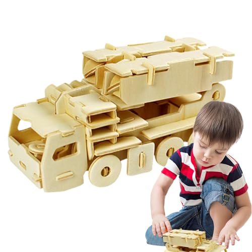 DASHIELL Auto-Holzpuzzle,Holzauto-Puzzle | 3D-Puzzle-Set für Holzfahrzeuge,Kits zum Bauen von Fahrzeugen, Holzpuzzle-Modelle für Kinder zum Bauen, Denksport-Lernpuzzle von DASHIELL