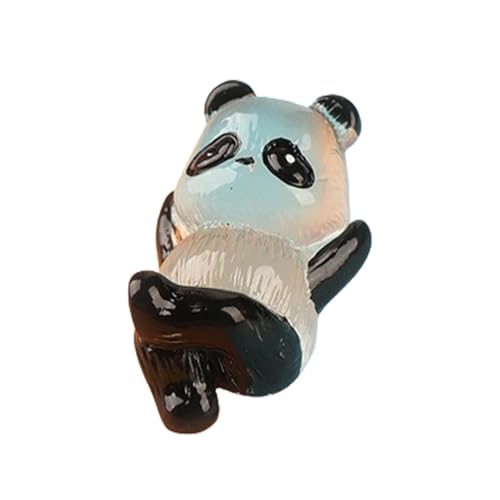 DASHIELL Winzige Glitzer-Pandas aus Kunstharz, kleine Panda-Figuren - Tierfiguren leuchten im Dunkeln,Panda-Figuren aus Kunstharz, Pandas für Feengarten, Landschaft, Blumentöpfe und Bastelarbeiten von DASHIELL