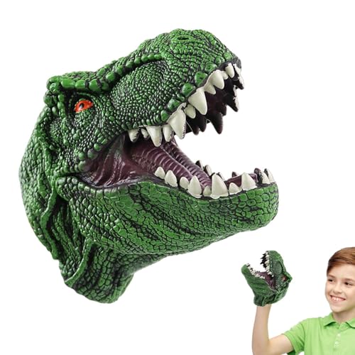 Dinosaurier Handpuppen Gummi Dinosaurier Spielzeug Dinosaurier Fingerpuppen Tier Handpuppe Für Kinder Tierkopf Gummispielzeug Dinosaurier Kuscheltiere 3D Dinosaurier Handpuppe Spielzeug von DASHIELL