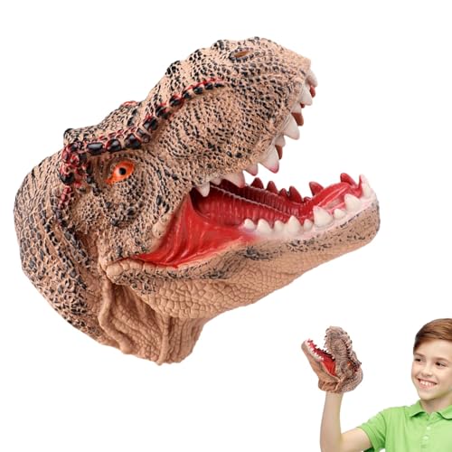 Dinosaurier Handpuppen Gummi Dinosaurier Spielzeug Dinosaurier Fingerpuppen Tier Handpuppe Für Kinder Tierkopf Gummispielzeug Dinosaurier Kuscheltiere 3D Dinosaurier Handpuppe Spielzeug von DASHIELL