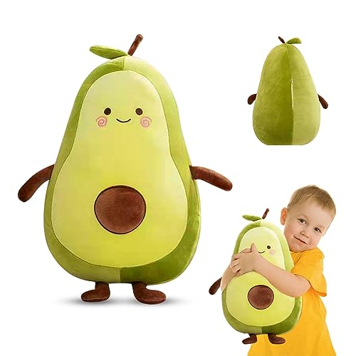 DASIAUTOEM Avocado Plüschtier, 35cm Weiche Kuscheltier Avocado Kissen, Geschenk für Kinder, Gefüllte PlüschKissen Spielzeug, Sofa-Rückenkissen, Kuschelkissen für Auto, Sofa, Schlafzimmer Wohnzimmer von DASIAUTOEM