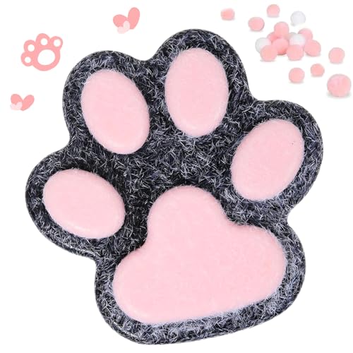 DASIAUTOEM Cat Paw Squeeze Toy, Squeeze Spielzeug für Stress Relief, Katzenpfoten Quetschspielzeuge, Squishy Fidget Toys, Fufu Squishy für Stressabbau, Big Cat Paw für Kinder Erwachsene (Rosa Schwarz) von DASIAUTOEM