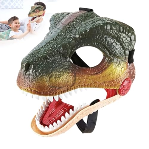 DASIAUTOEM Dino Maske Kopfbedeckung, Dino Mask Moving Jaw mit Sound, Realistische Dinosaurier Maske, Einstellbare Größe Realistische Maskes Drache, Halloween, Maskerade, Cosplay Geschenk Requisiten DASIAUTOEM Dino Maske Kopfbedeckung, Dino Mask Moving Jaw mit Sound, Realistische Dinosaurier Maske, Einstellbare Größe Realistische Maskes Drache, Halloween, Maskerade, Cosplay Geschenk Requisiten von DASIAUTOEM