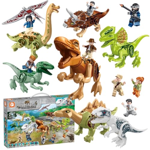 DASIAUTOEM Dinosaurier Block Spielzeug Set, 16PCS Dinosaurier Spielzeug Bausteine Set mit Tyrannosaurus Rex, Triceratops, Pterodactyl, Velociraptor – Realistisches Lernspielzeug Geschenk für Kinder DASIAUTOEM Dinosaurier Block Spielzeug Set, 16PCS Dinosaurier Spielzeug Bausteine Set mit Tyrannosaurus Rex, Triceratops, Pterodactyl, Velociraptor – Realistisches Lernspielzeug Geschenk für Kinder von DASIAUTOEM