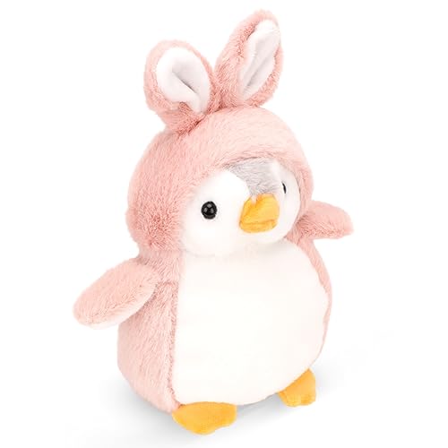 DASIAUTOEM Pinguin Kuscheltier, Pinguin Stofftier Plüschtier 20 cm, Flauschiger Stofftier zum Spielen, Sammeln & Kuscheln, Plüsch Spielzeug Plüschtier für Mädchen, Jungen & Babys (Rosa) von DASIAUTOEM