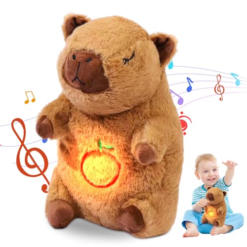 DASIAUTOEM Schlummer Kuscheltier, Schlummer mit Atembewegung und Musik, Schlummer Plüschtier mit Herzschlag, Einschlafhilfe Plüschtier, Geschenk für Jungen und Mädche von DASIAUTOEM