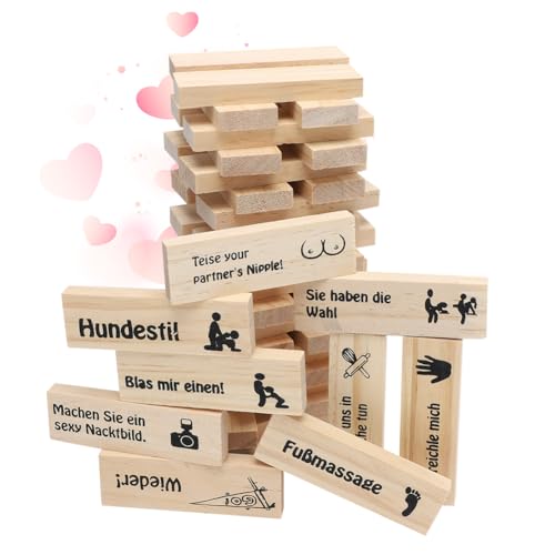 DASIAUTOEM The Lust Tower Blocks, Love & Naughty Stapelturm Holzblöcke, 48 Holzblöcke mit Wahrheit oder Pflicht Fragen und Herausforderungen für Valentinstag Paare Verabredungen DASIAUTOEM The Lust Tower Blocks, Love & Naughty Stapelturm Holzblöcke, 48 Holzblöcke mit Wahrheit oder Pflicht Fragen und Herausforderungen für Valentinstag Paare Verabredungen von DASIAUTOEM