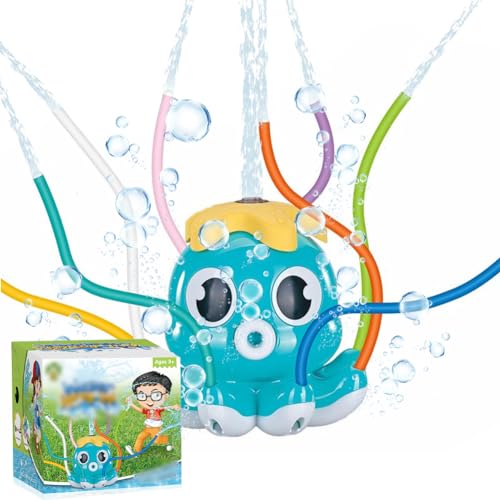 DASIAUTOEM Wasserspielzeug Kinder Outdoor Spielzeug, Wassersprinkler Kinder, Oktopus Sprinkler Spielzeug Outdoor Spiele, Rasensprenger Outdoor Spielzeug für Kinder Garten Spielzeug Draußen Wasserspiel von DASIAUTOEM