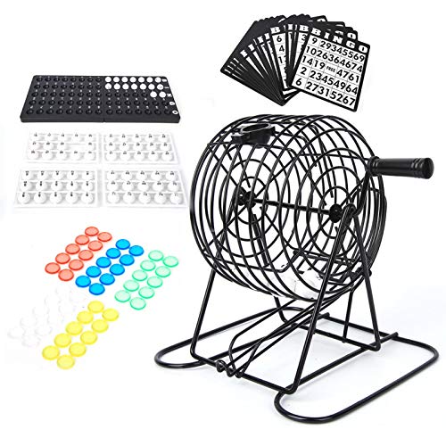 Bingo Spiel Set,Bingo-Spiel Lucky Ball, Bingo Zubehör Professionelles Bingo-Set, Traditionelles Bingo-Spiel-Set, Bar-Party-Lotterie-Maschine Gruppenunterhaltung, für große Gruppen und Familienspiele von DAUERHAFT