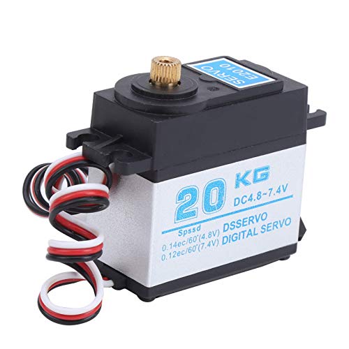 DAUERHAFT RC Digital Servo Leichtes 20KG Servo für 1/8 1/10 RC mit Universal Digital Servo von DAUERHAFT