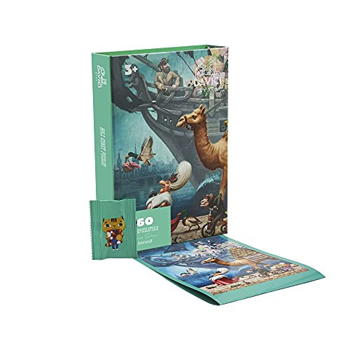 DAVICI Holzpuzzle | M4 - Treasure Ship | 60 Teile | Unterhaltung für Erwachsene und Kinder | Psychische Herausforderung | einzigartige Formen | unglaubliche Designs | Spitzendekoration | Geschenk | von DAVICI