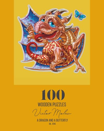 DAVICI Holzpuzzle | MINI4-A Dragon und A Butterfly | 100 Teile | Unterhaltung für Erwachsene - Kinder | Psychische Herausforderung | einzigartige Formen | unglaubliche Designs | Spitzendekoration | von DAVICI