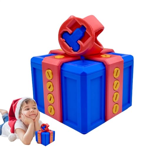 3D-gedruckte Geschenkbox, 8.8cm Nervige Geschenkbox, Nervige Geschenk-Streichbox, Neuartige Kreative Puzzle-Box, Streichspielzeug 3D-Druck-Gag Geschenkbox Mit Schrauben - Souvenirs Gag-Witz-Spielzeug von DAWCBVJQ