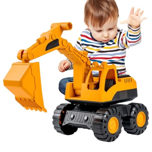 DAWCBVJQ ABS Ferngesteuertes Bagger Excavator, Kinderbagger Verstellbarer Schaufel Baustellenfahrzeuge Für Kinder Konstruktionsspielzeug Party Und Sandkasten Kinderbagger Für Kleinkinder von DAWCBVJQ