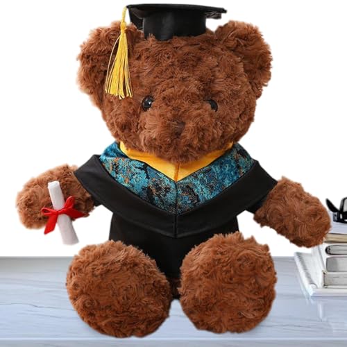 DAWCBVJQ Abschlussbär Plüsch, Abschluss -Stofftier,Cartoon umarmen Puppensofa - Graduation Plüschbär Stofftiere mit und Kleidung für Freunden Verwandte College High School Party von DAWCBVJQ