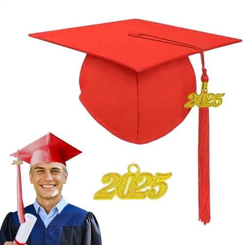 DAWCBVJQ Abschlusskappe für Erwachsene | Bequeme atmungsaktive Bachelor Hüte mit Jahresschild - High School Graduation Souvenirs, College Supplies für Halloween, Cosplay, Fotografie von DAWCBVJQ