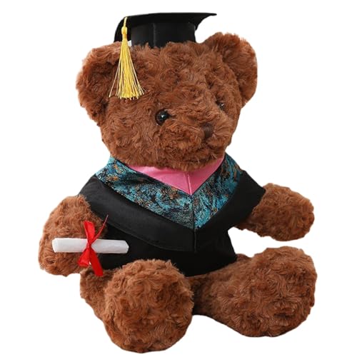 DAWCBVJQ Abschlussplüsch, ausgestopfter Abschlussbär - Cartoon umarmen Puppensofa - Graduation Plüschbär Stofftiere mit und Kleidung für Freunden Verwandte College High School Party von DAWCBVJQ