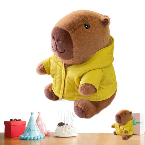 DAWCBVJQ Capybara Plüsch, Capybara Stofftier - Gefülltes Capybara-Umarmungskissen | 9,8-Zoll-Capybara-Plüschkissen, süßes Plüschtier, Kinderschlafkissen, für -Mädchen-Kinder von DAWCBVJQ