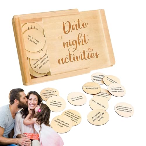 DAWCBVJQ Date-Night-Spiele,Spiele für Paare Date-Night, Nachtaktivitäten aus 52 Spiele für Paare, Hochzeits-Andenken, Aktivitäten für Paare, Hochzeits-Date-Night-Box für Brautpartys von DAWCBVJQ