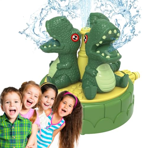 DAWCBVJQ Dinosaurier Yard Sprinkler, Kinder Dinosaurier Sprinkler, Hinterhof Rotatable Water Toy Spray, Nettes Wasserspray -Poolspielzeug im Freien im Freien für den Rasengarten im Hinterhof von DAWCBVJQ