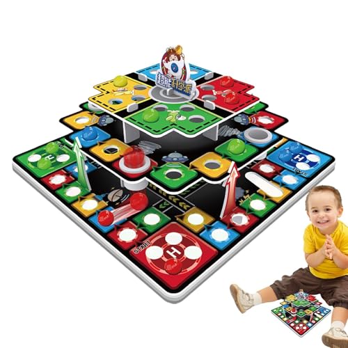 DAWCBVJQ Fliegendes Schach für Kinder,Fliegendes Schach für Kinder,3D-Familienbrettspiel Checkers Flying Board | Multifunktionales Familien-Flugschachspiel, pädagogisches von DAWCBVJQ