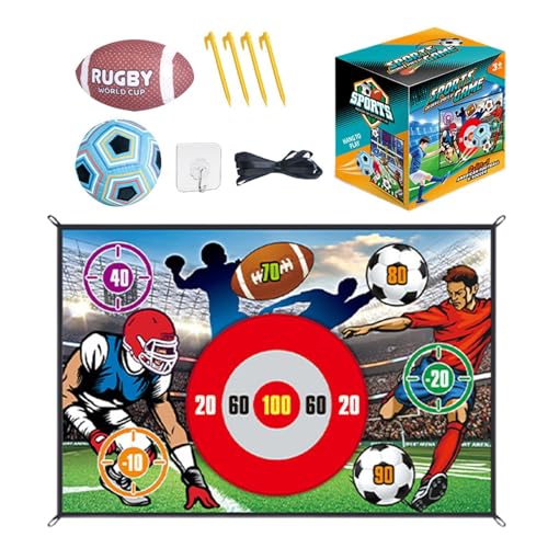 DAWCBVJQ Football Wurf -Spiele für Kinder, Fußball Passing Targets - 2 in 1 Hinterhof Toss Sports Toys - Fußball werfen Zielspielzeug, starke Haftung, Spaß für Kinder, 3-8 Mädchen im Alter von 3 bis 8 von DAWCBVJQ