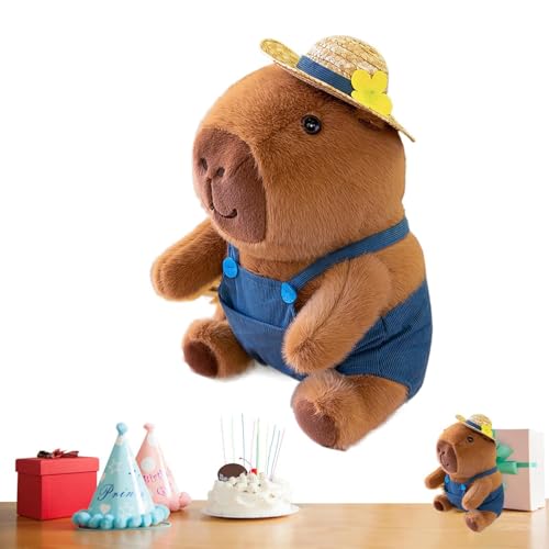 DAWCBVJQ Gefüllte Capybara, Capybara Plüsch - Schlafendes Stofftier für Kinder | 9,8-Zoll-Capybara-Plüschkissen, süßes Plüschtier, Kinderschlafkissen, für -Mädchen-Kinder von DAWCBVJQ