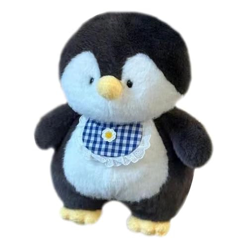 DAWCBVJQ Gefüllter Pinguin, Pinguin-Plüschtier - Pinguin-Puppenspielzeug mit Lätzchen - Plüschtiere zur Raumdekoration, kuschelige Plüschpuppe für und Mädchen von DAWCBVJQ