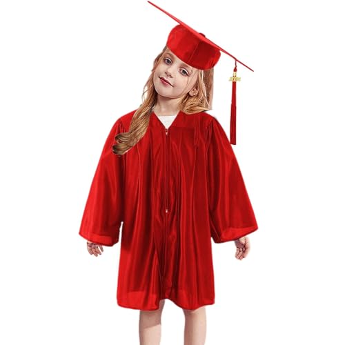 DAWCBVJQ Kindergarten -Abschlusskappe und Kleid, Abschlusskappe und Kleid für Kinder,Graduierungswaden -Set für Kinder | Graduiertenkostüm, Performance -Fotografie -Anzüge für Mädchen von DAWCBVJQ