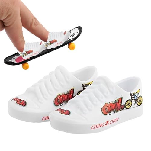 DAWCBVJQ Mini-Skateboard-Schuhe, Mini-Schuhe für Finger | Miniatur-Skateboard-Schuhe, Fingerspielzeug | Puppenschuhe, Schreibtischspielzeug, kleine Spielzeuge, Finger-Scooter-Schuhe, von DAWCBVJQ