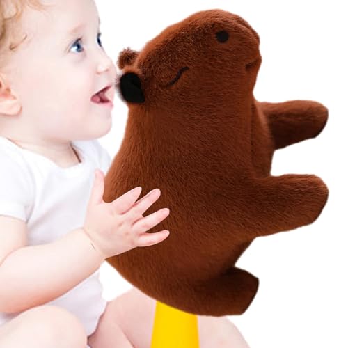 DAWCBVJQ Plüsch-Capybara, Capybara-Plüschtier,10 Zoll Capybara Puppe | Weicher, gemütlicher Schlafbegleiter, Plüschspielzeug für Kinder, und Autodekoration von DAWCBVJQ