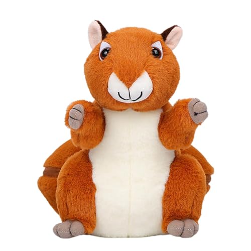 DAWCBVJQ Plüsch Eichhörnchen gefülltes Spielzeug, Eichhörnchen Plüschspielzeug - Reversible Animal Doll Kissen - 25 cm/9,8 -Zoll nie von DAWCBVJQ