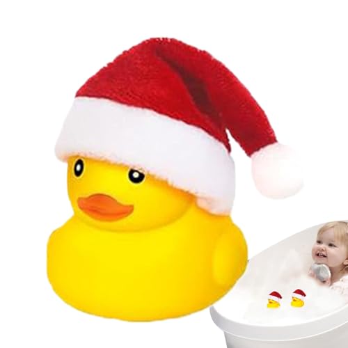 DAWCBVJQ Weihnachten Gummienten Gummiente Auto Ornamente mit Sonnenbrille Schal Hüte Ente Badespielzeug Lustige Badewanne Schwimmende Quietschende Enten Tragbare Badepartys Spielzeug Für Weihnachten von DAWCBVJQ