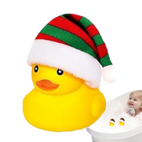 DAWCBVJQ Weihnachten Gummienten Gummiente Auto Ornamente mit Sonnenbrille Schal Hüte Ente Badespielzeug Lustige Badewanne Schwimmende Quietschende Enten Tragbare Badepartys Spielzeug Für Weihnachten von DAWCBVJQ