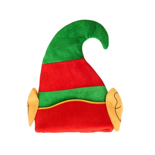 DAWCBVJQ Weihnachtsmützen-Set, Weihnachtsbaummütze, lustige Weihnachtsmütze, klassische rote und grüne Kegelhüte, Urlaubskostüm-Zubehör für Kinder und Erwachsene von DAWCBVJQ