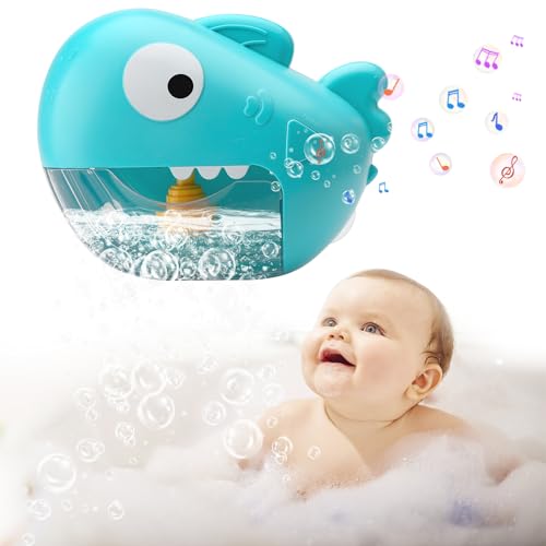 DAWRIS Badewannenspielzeug Badespielzeug Baby Schaummaschine Badewanne mit Musik Automatischer Haie Badewanne Spielzeug Wasserspielzeug Badespielzeug von DAWRIS