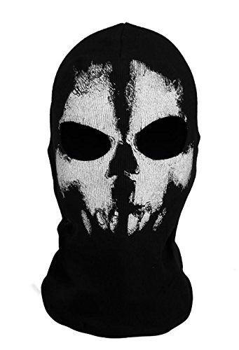 Dayan Sturmhaube für Fahrrad, Skateboard, Kostüm, Totenkopf-Maske, Schwarz und Weiß. 8, One size von DAYAN ㅤ