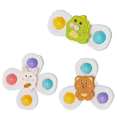 Baby Spinner Saugnapf 3 Stück Sensorische Baby Saugnapf Badespielzeug Drehspielzeug Baby Saugnapf Baby Badewannenspielzeug Ab 1 Jahr Für Kleinkinder Geburtstagsgeschenk Spielzeug von DAYIsjz