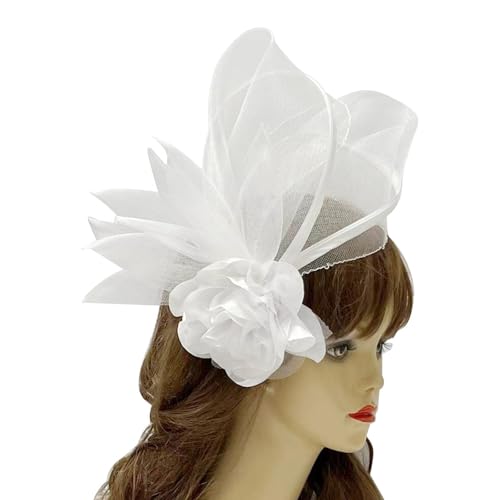 DAYnagh Fascinator für Mädchen, Blumen- und Spitzen-Fascinator, Hut, Haarspange, Bankette, Party, Haarspange für Teenager, mittelalterliche Fotos, mittelalterliche Haarnadel von DAYnagh