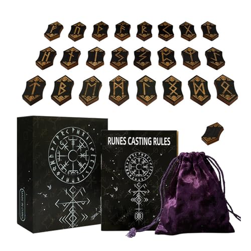 DAYnagh Set Von Holzkarte Tarotkarten Magische Symbolkarte Für Die Wahrsagung Und Dekoration Umfasst 24 Pieces Aufbewahrungsbeutel Runen Set DAYnagh Set Von Holzkarte Tarotkarten Magische Symbolkarte Für Die Wahrsagung Und Dekoration Umfasst 24 Pieces Aufbewahrungsbeutel Runen Set von DAYnagh