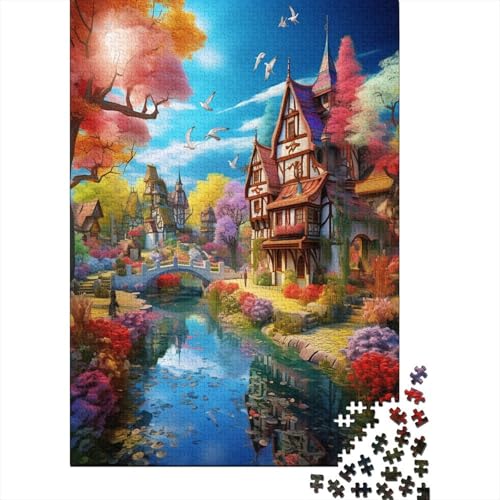 Berghütte 1000 Teile, Impossible Puzzle,GesKükenlichkeitsspiel Für Die Ganze Familie, Erwachsenenpuzzle Ab 14 Jahren Puzzel 1000pcs (75x50cm) von DAZBDEOCK