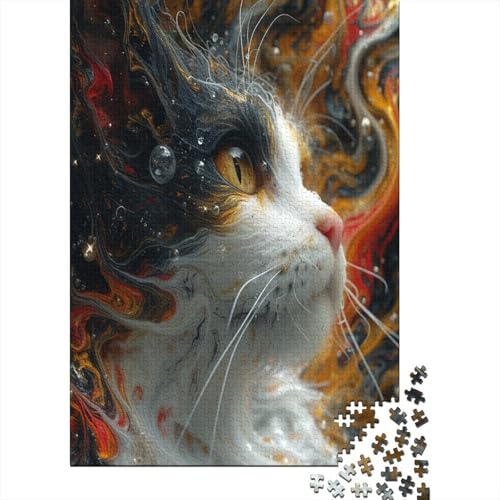 Cute Kat Puzzlespiel 1000 Teile Jigsaw Puzzle 1000 Puzzle FüR Erwachsene Kinder Senioren Erwachsenen Puzzlespiel Puzzel 1000pcs (75x50cm) von DAZBDEOCK