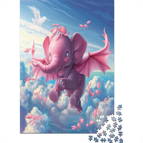 Elefant Puzzle 1000 Teile Erwachsene Puzzles Für Erwachsene Klassische Puzzles 1000 Teile Erwachsene Puzzlespiel Schwer Pädagogisches Spielzeug Erwachsene Kinder Puzzel 1000pcs (75x50cm) von DAZBDEOCK