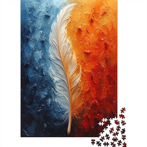 Feder Puzzle 1000 Teile Für Erwachsene Und Kinder Ab 14 Jahrenfür Stressabbauer Puzzlespiel Erwachsenen Puzzlespiel Puzzel 1000pcs (75x50cm) von DAZBDEOCK