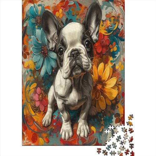 Französische BullHUNDge Puzzle 1000 Teile Erwachsene, Puzzlespiel Jigsaw Puzzles Erwachsenen Puzzlespiel Puzzel 1000pcs (75x50cm) von DAZBDEOCK